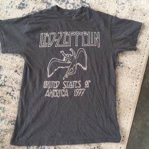 Brandy melville Grey/white Led Zeppelin t-shirt